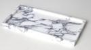 Slim Raised-Back Rectangular Tray in Arabescato.