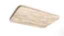 Soft-Corner Rectangular Tray in Beige Travertine.