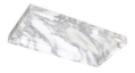 Broad-Rim Rectangular Tray in Arabescato.