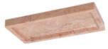 Broad-Rim Rectangular Tray in Cream Rose.