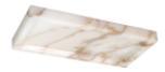 Broad-Rim Rectangular Tray in Calacatta Gold.