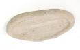 Smooth Pebble Tray in Beige Travertine.