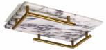 Raised-Handle Rectangular Tray in Calacatta Viola.