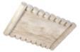 Beaded-Edge Rectangular Tray in Beige Travertine.