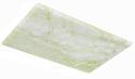 Rectangular pale green veined stone tray, three-quarter view