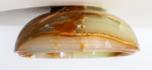 Rounded Jewellery Bowl in Ancient Green Onyx.