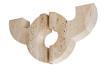 Curved Stone Bookends — Set of Two in Beige Travertine.