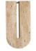 Large Arched Stone Ornament in Beige Travertine.