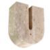 Small Arched Stone Ornament in Beige Travertine.
