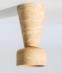Tall Conical Candle Holder in Beige Travertine.