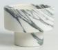 Stackable Pedestal Candle Holder in Arabescato.