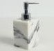 Square-Profile Liquid Soap Dispenser in Arabescato.