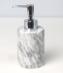 Cylindrical Liquid Soap Dispenser in Arabescato.