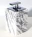 Cubic Liquid Soap Dispenser in Arabescato.