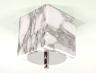 Cubic Cotton Swab Box in Arabescato.