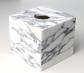 Square Tissue Box in Arabescato.