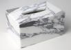 Rectangular Tissue Box in Arabescato.
