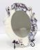 Scalloped Dressing Mirror in Calacatta Viola.