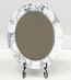 Oval Dressing Mirror in Arabescato.