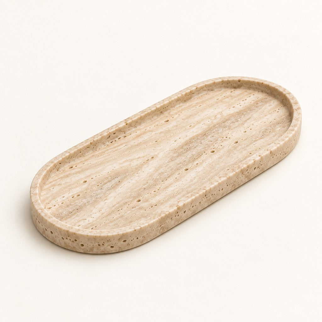 Oval Vanity Tray, three-quarter view