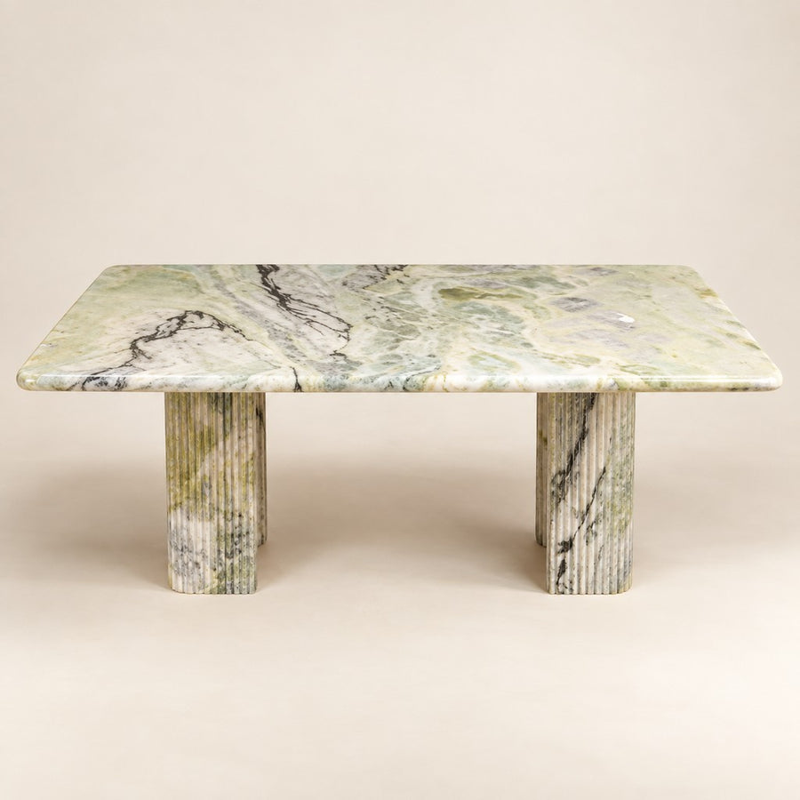 Rectangular Fendi Green Dining Table, studio view