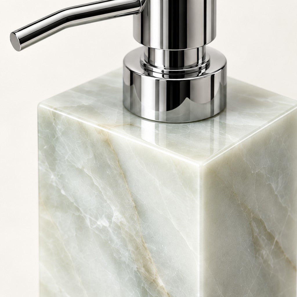 Rectangular Foaming Soap Dispenser, edge detail