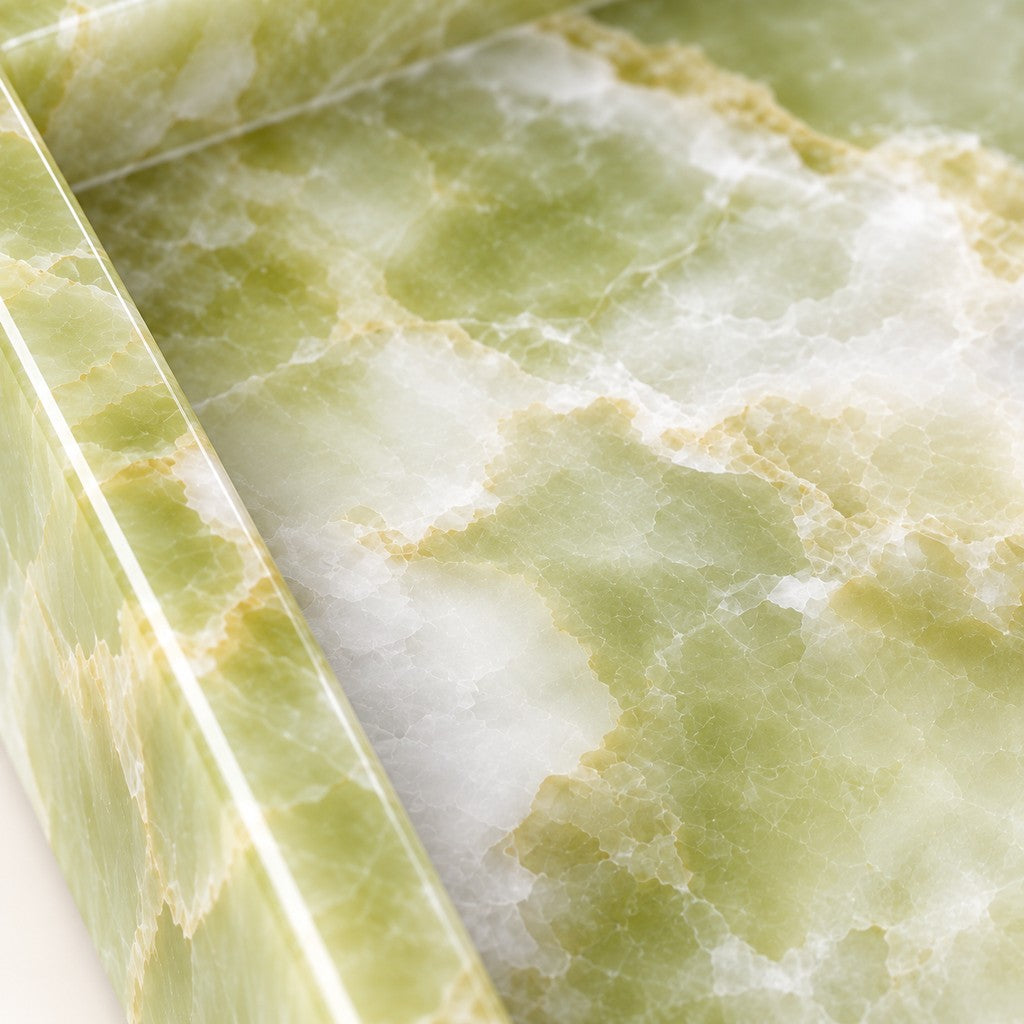 Rectangular Soap Dish: close-up of the Fendi Green surface