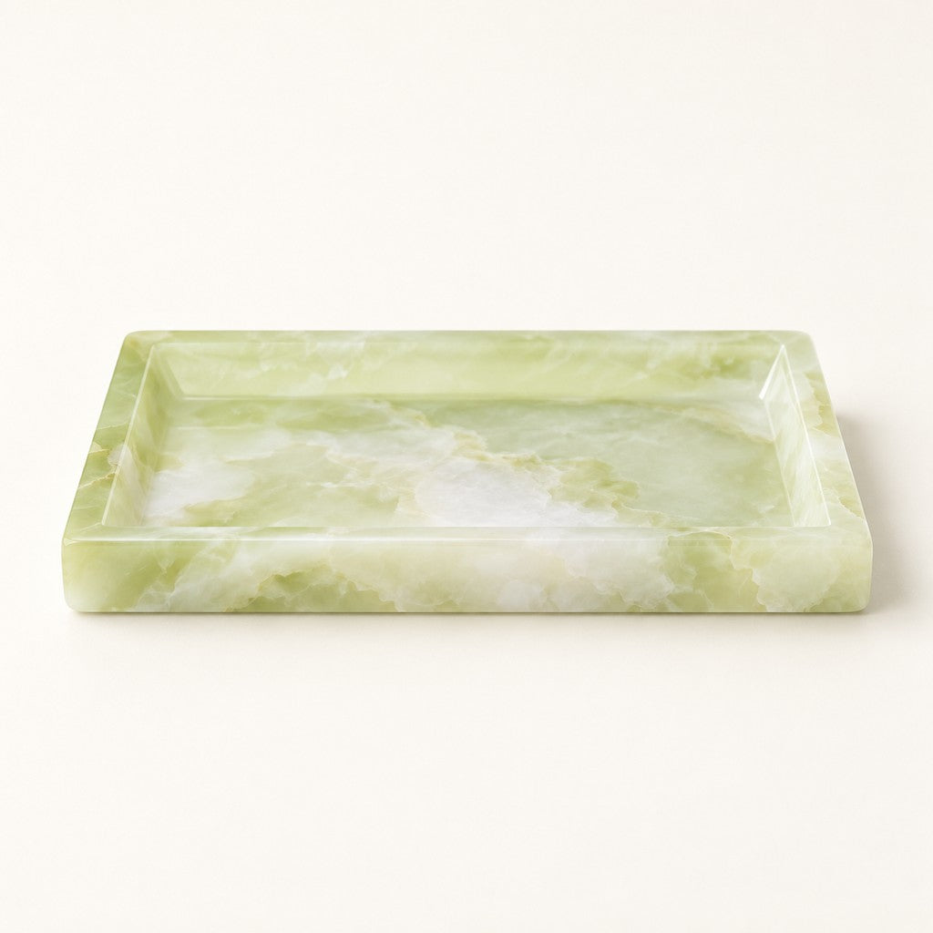 Rectangular Soap Dish in Fendi Green, studio view