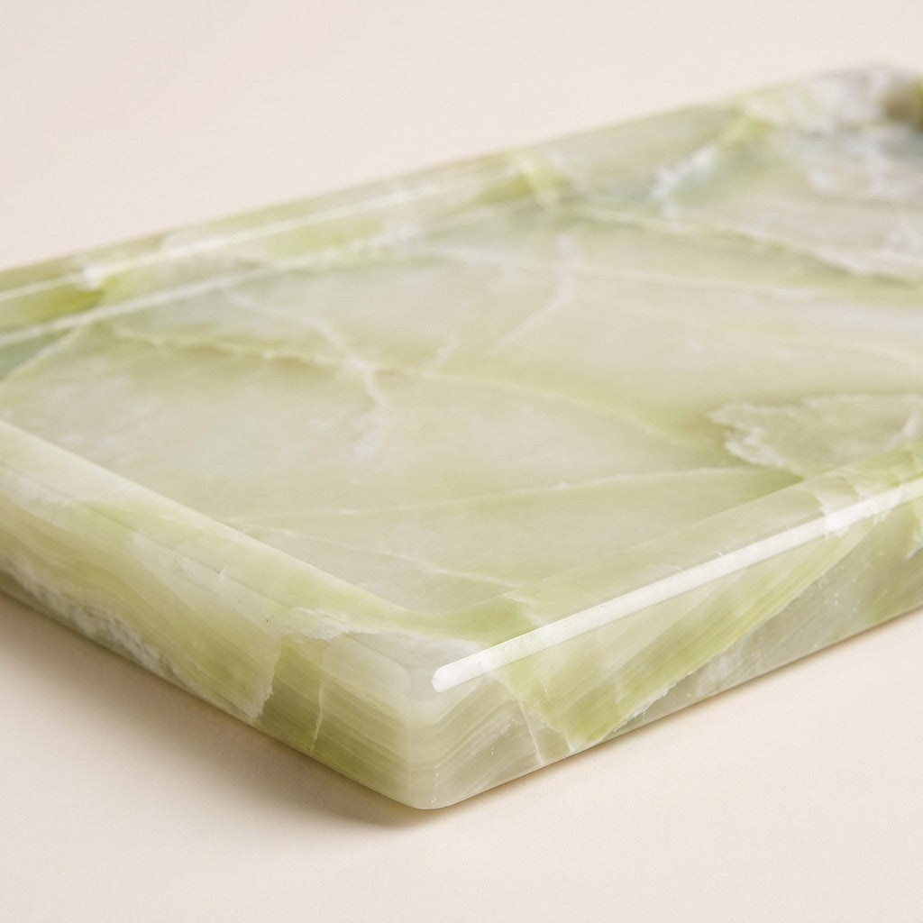 Rectangular Marble Tray, edge detail