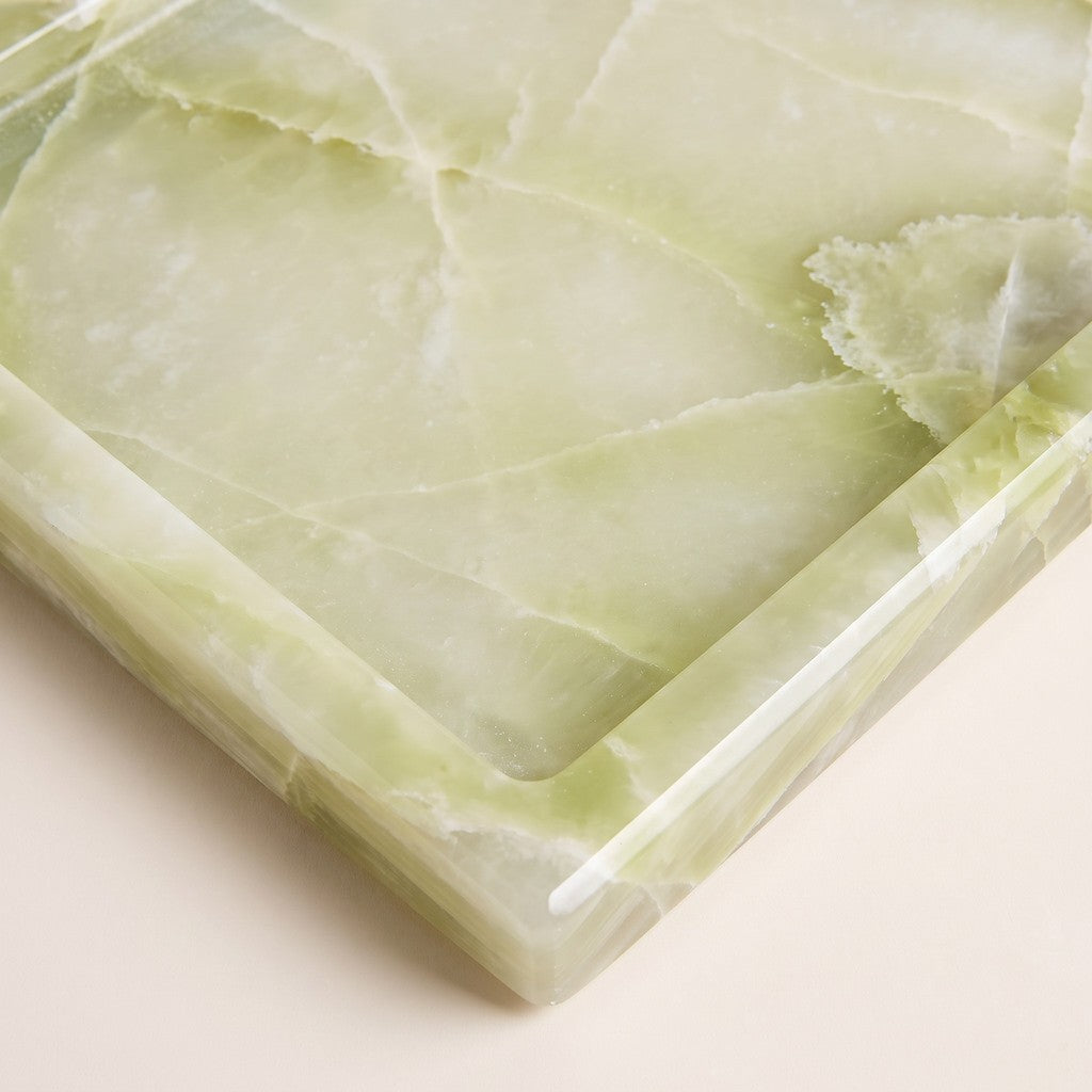 Rectangular Marble Tray: close-up of the Fendi Green surface