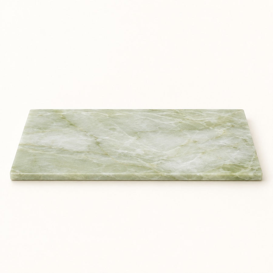 Rectangular Stone Tray in Fendi Green, studio view