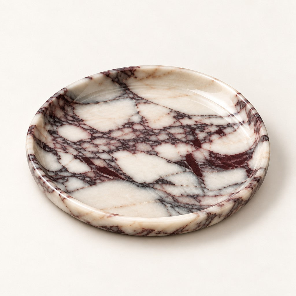 Round Tray — Curved Rim, three-quarter view