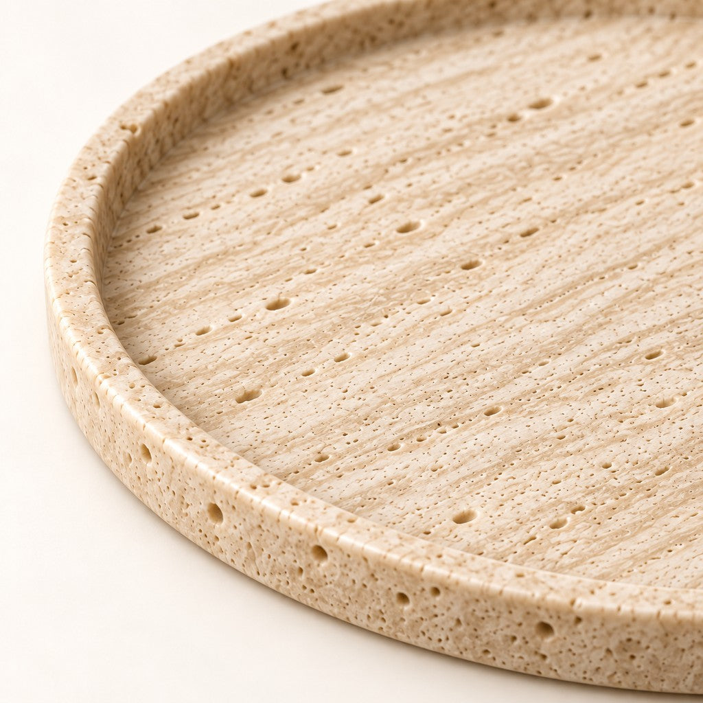 Round Tray — Low Rim, edge detail