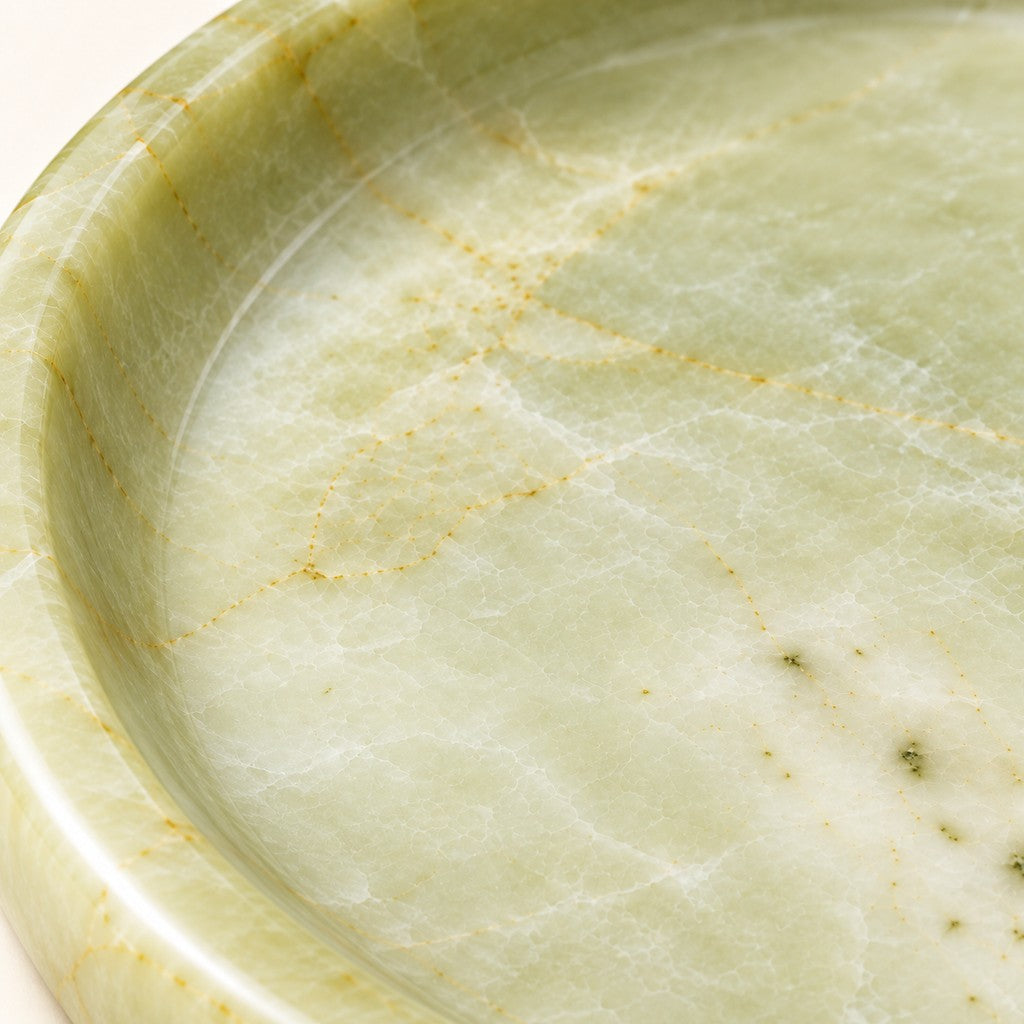 Round Soap Dish: close-up of the Fendi Green surface