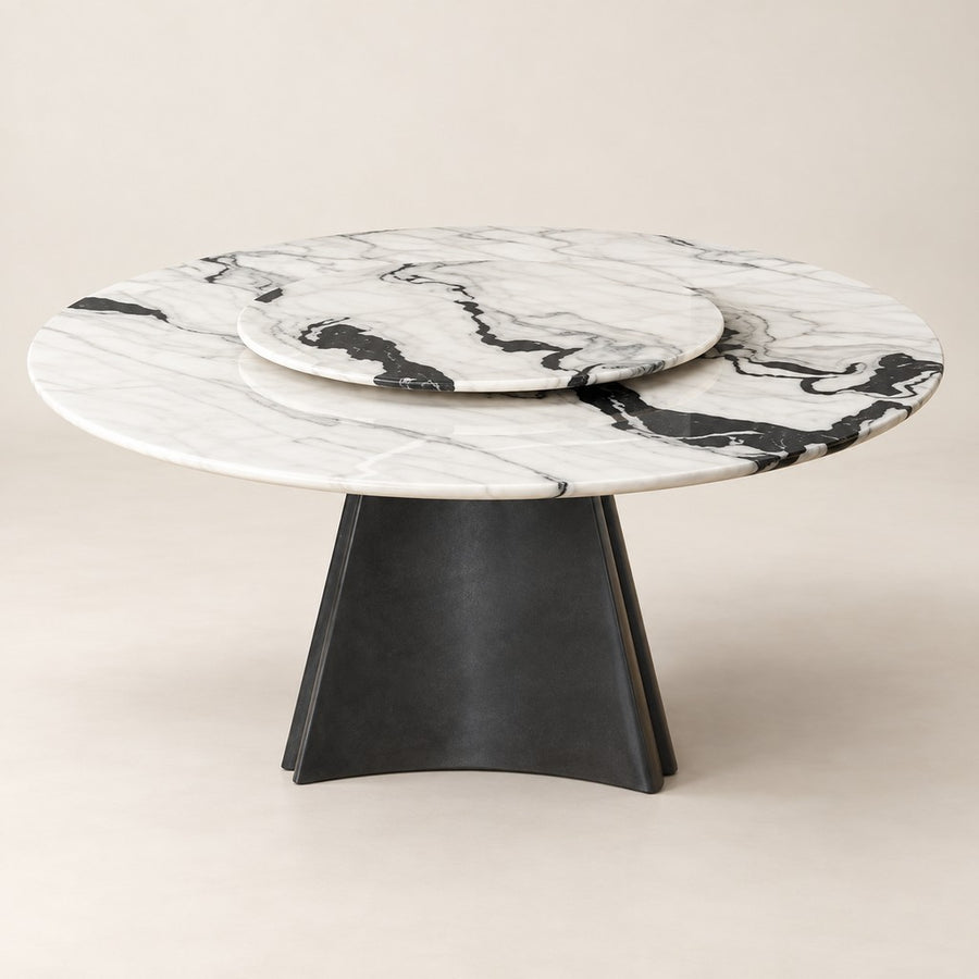 Round Pedestal Dining Table, studio view