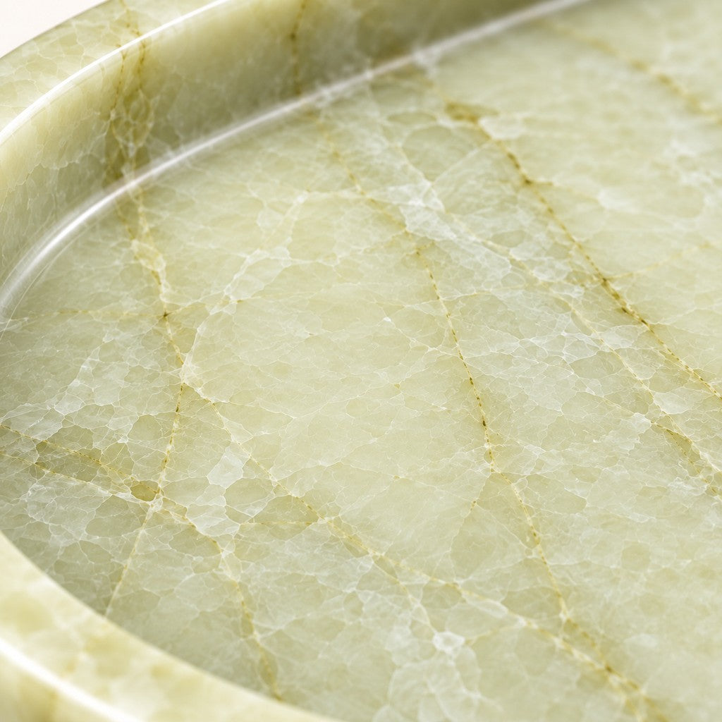 Rounded Capsule Tray: close-up of the Fendi Green surface