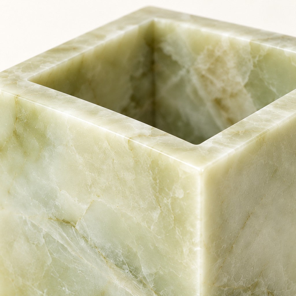 Square Storage Jar, edge detail