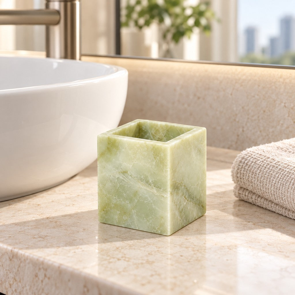 Square Storage Jar in a Singapore bathroom