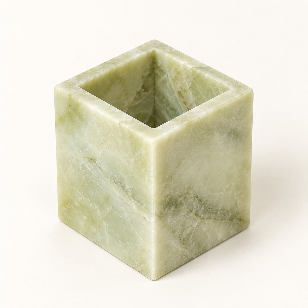 Square Storage Jar, three-quarter view