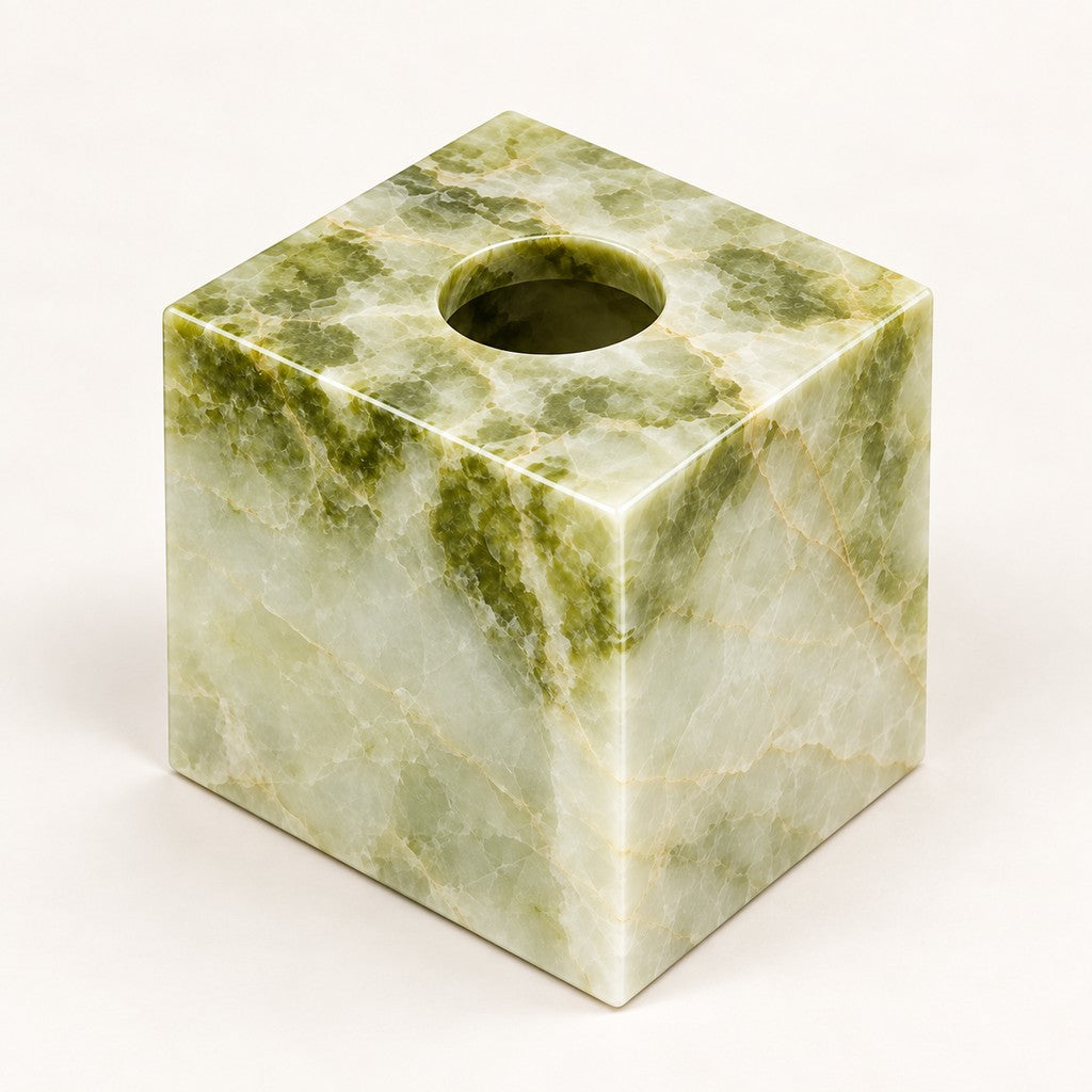 Square Tissue Box, three-quarter view