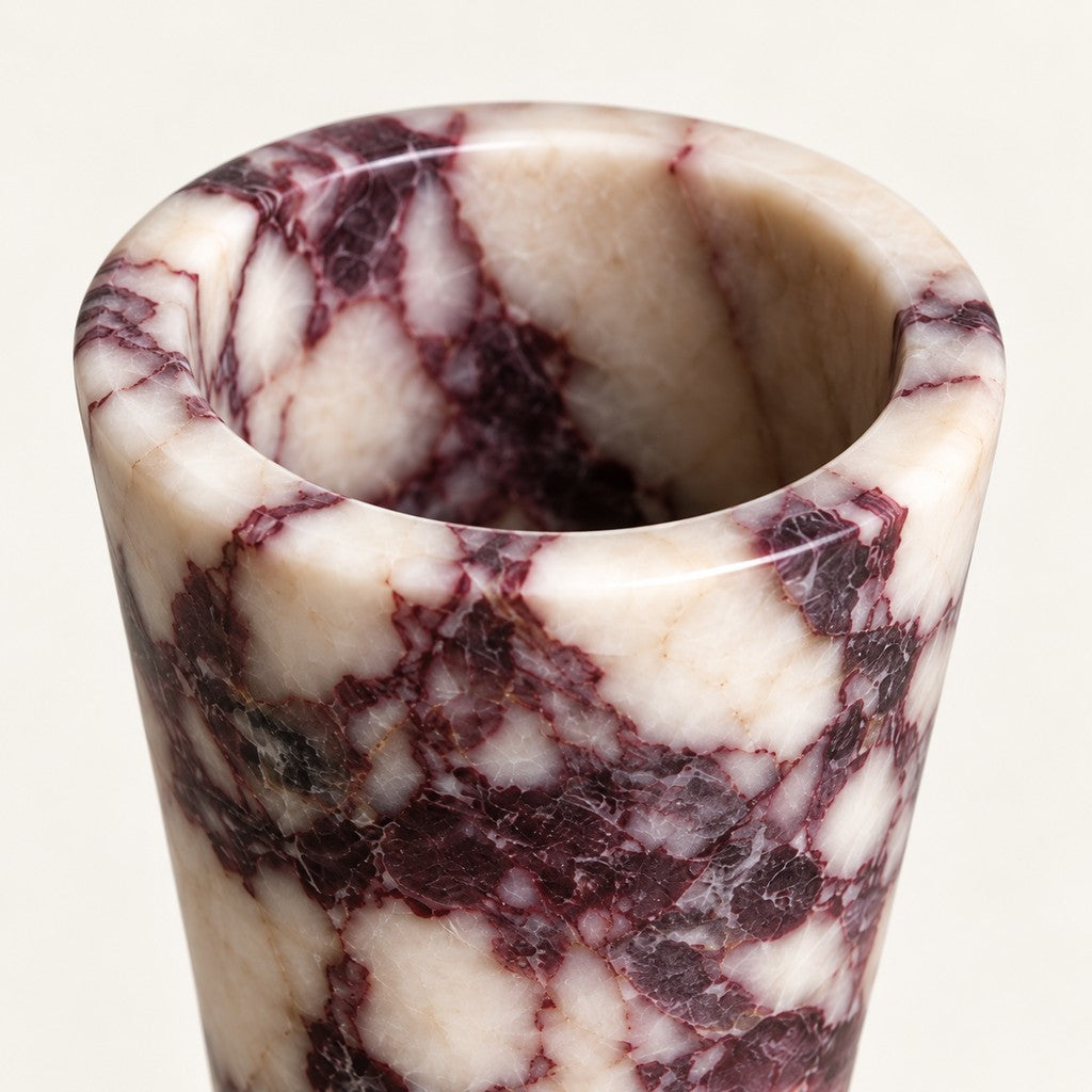 Tall Conical Candle Holder, edge detail
